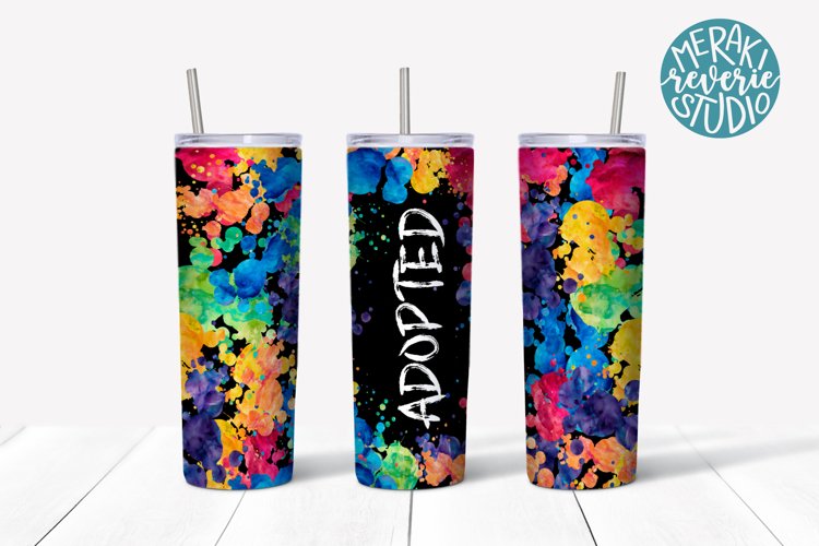 Adopted 20 oz Skinny Tumbler PNG