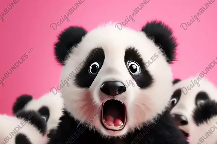 Shocking Panda Background Wallpaper
