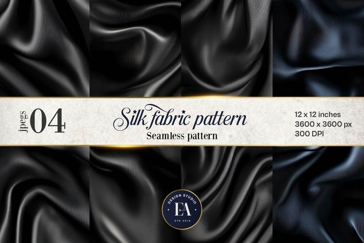 Black Silk Texture | Silk Fabric pattern example image 1