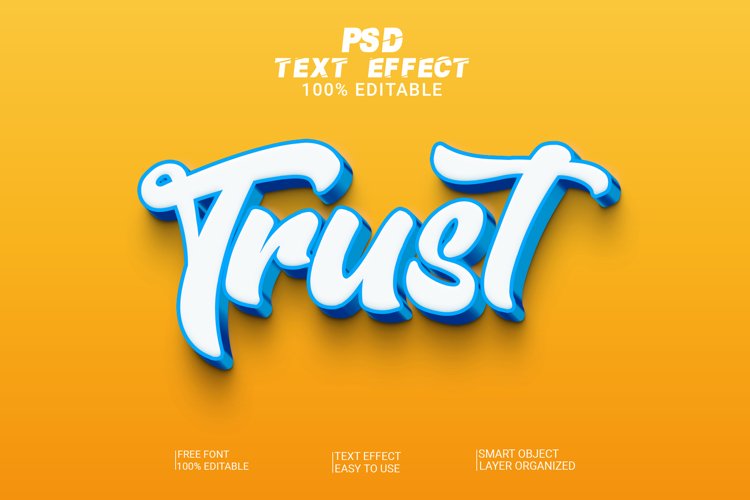 Trust PSD Text Style Effect example image 1