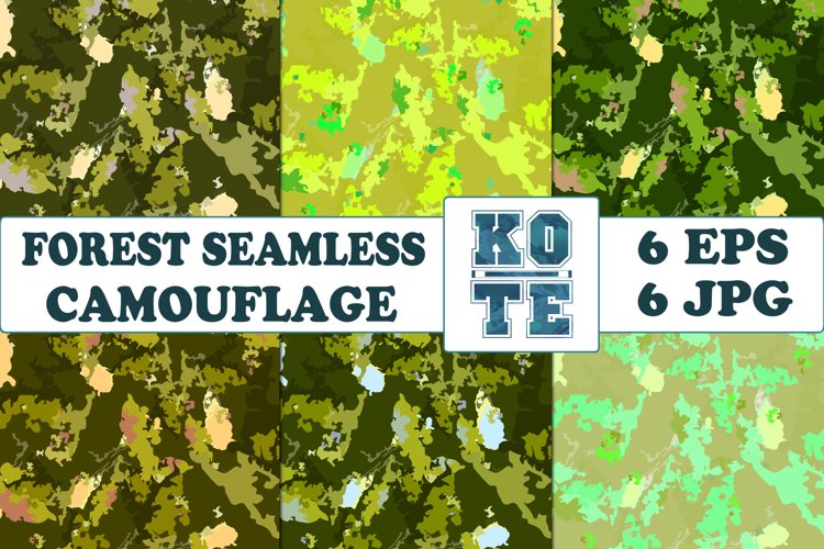 6 Seamless Military Forest Camouflage example image 1