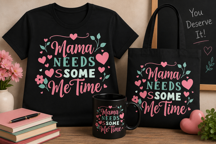 Mama Needs Some Me Time PNG | Self Care Mom Design