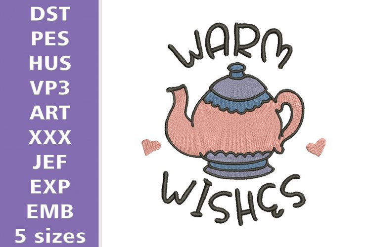 Warm Wishes - Machine Embroidery Design, 5 sizes example image 1