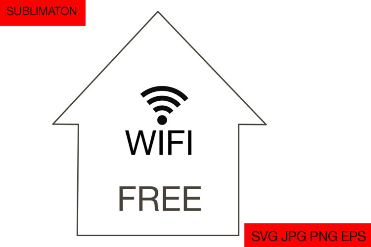 Wifi Free Sign Printable Instant Download digital wifi example image 1