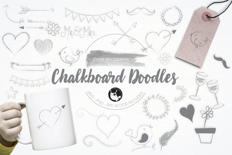 Chalkboard Doodles graphics and illustrations - Free Design of The Week Font