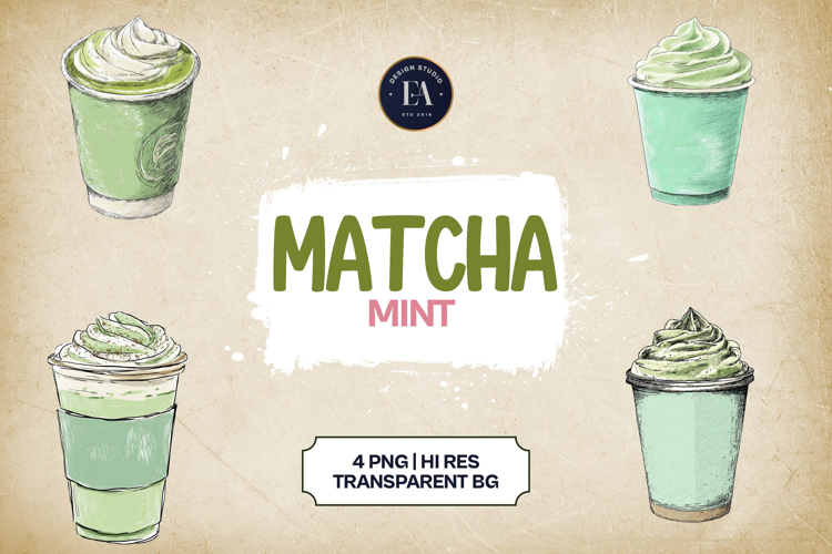Mint Matcha Clipart 4 PNG