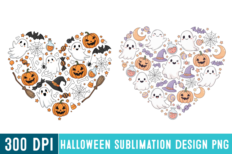 Halloween sublimation png,Halloween Design love heart png