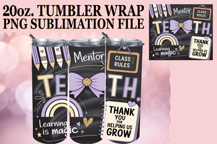 Teacher Tumbler Wrap Image 24