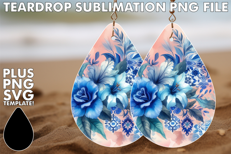 Dazzling Teardrop Earrings Ideas, Watercolor Pattern example image 1