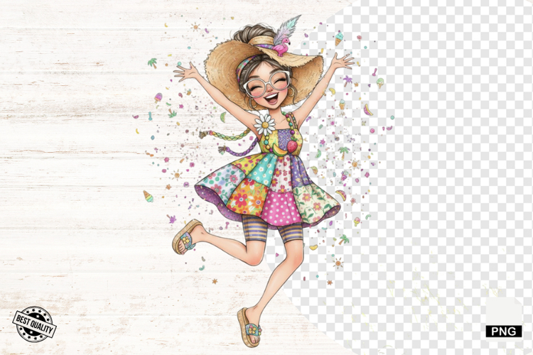 Cute Girl Clipart Image 8