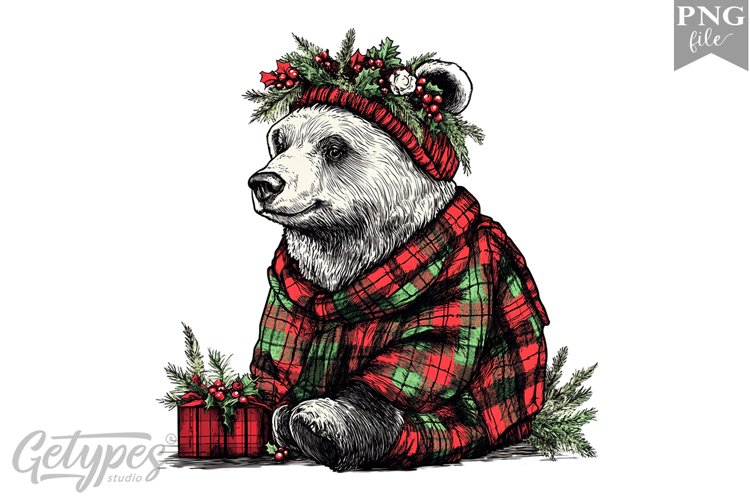 Christmas Bear Clipart Image 19