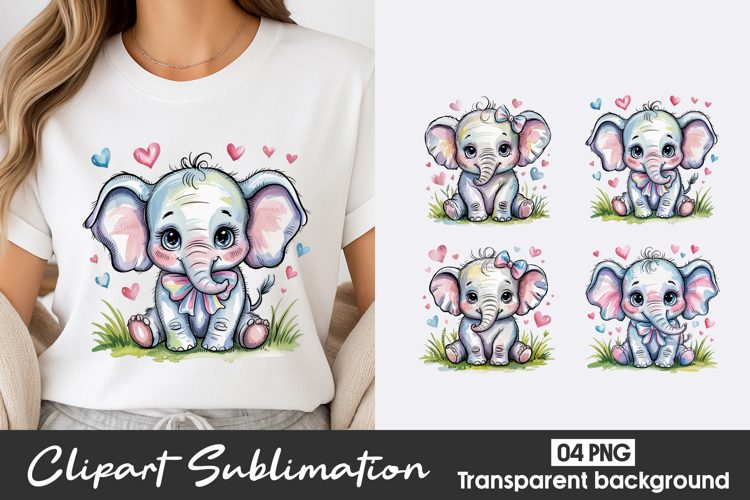Cute Elephant Clipart Image 2