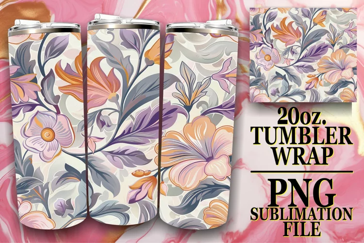 Radiant Petal Parade Tumbler Wrap, Colorful Joy
