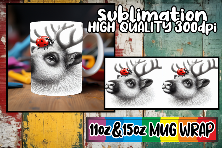 Happy hearts 11oz 15oz sublimation wrap, Cute Animals