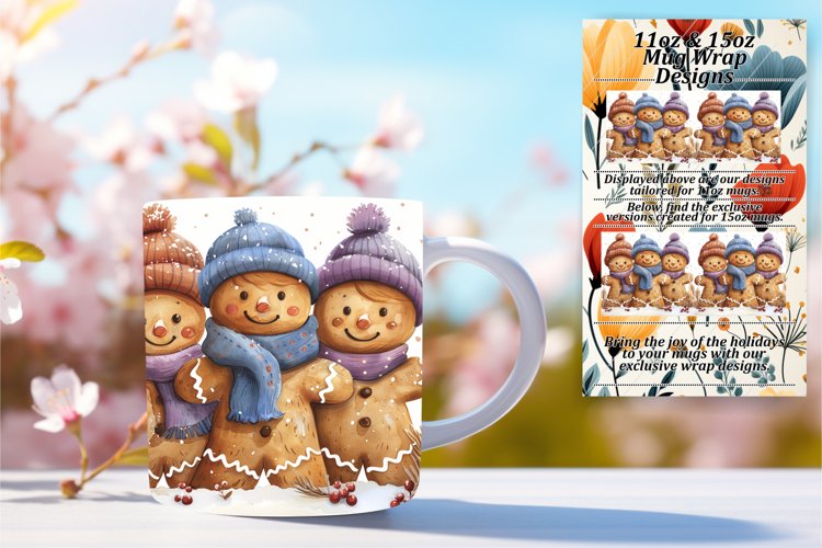 Christmas Gingerbread Design 11oz/15oz Mug Sublimation