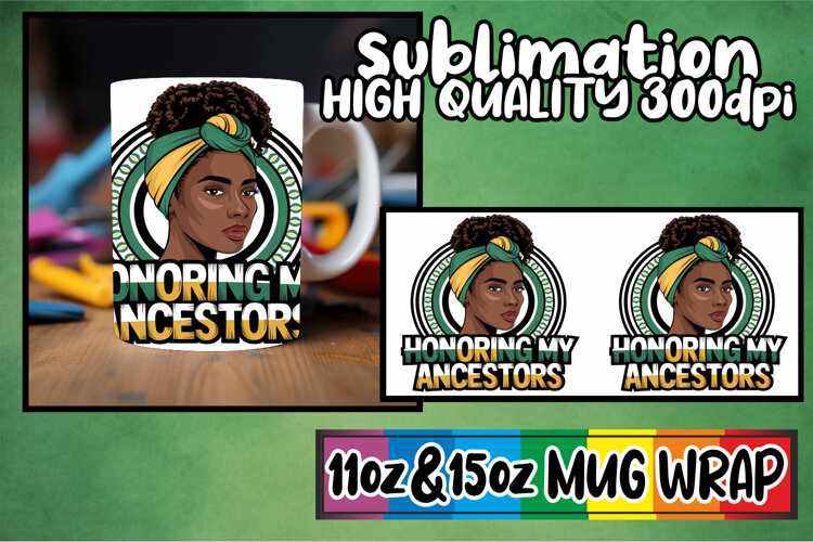 Wholesome memories sublimation wrap, Black Woman example image 1