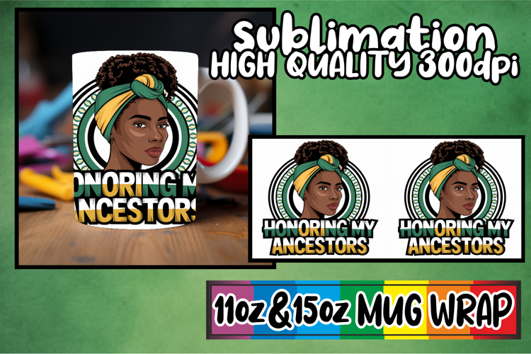 Wholesome memories sublimation wrap, Black Woman