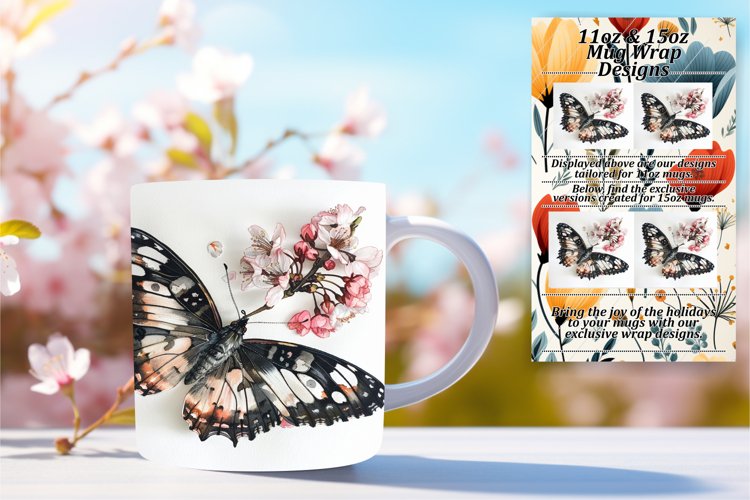 Springtime Flutter: Butterfly Mug Extravaganza example image 1