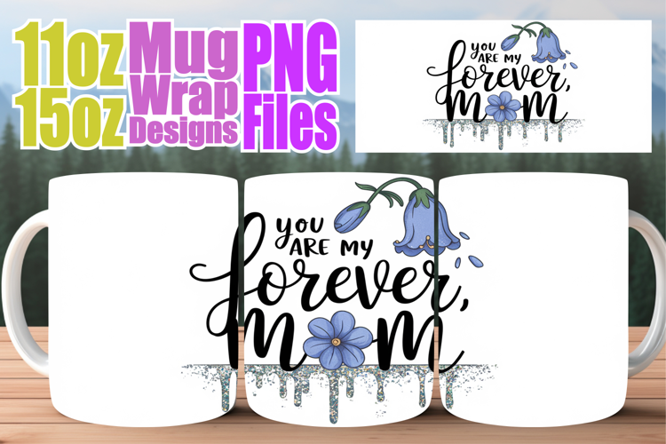 Vibrant joy 11oz 15oz sublimation wrap, Mother's Day
