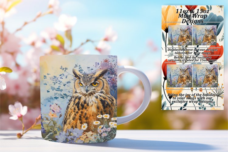 Charming Owl 11oz 15oz Spring Sublimation Mug