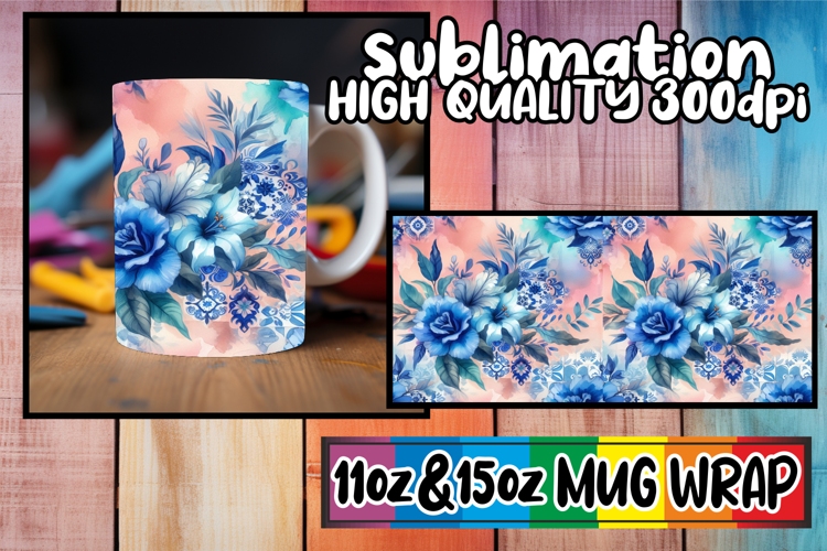 Timeless joys sublimation print wrap, Watercolor Pattern