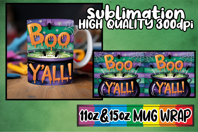 Bright smiles 11oz 15oz sublimation wrap, Halloween