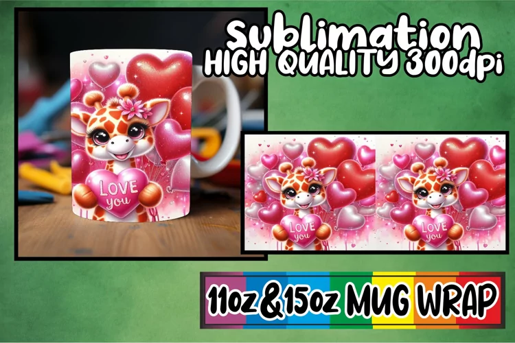 Beautiful day sublimation 11oz 15oz mug wrap, Valentines