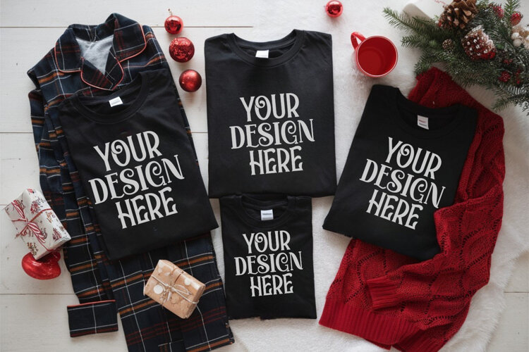 Christmas Family Matching Group T-Shirt Mockup example image 1