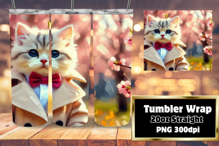 RADIANT 20oz Tumbler Graphic for Gifts , Cute Cat