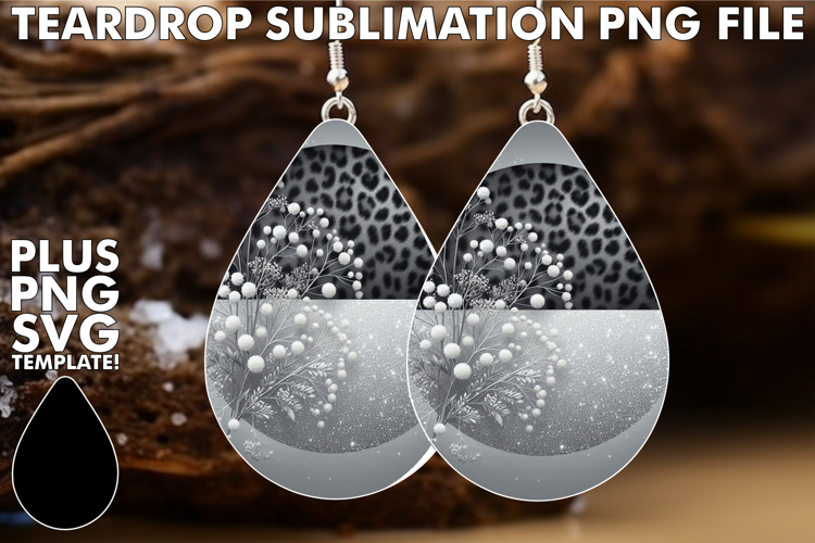 Sophisticated Teardrop Earrings, Leopard Prints