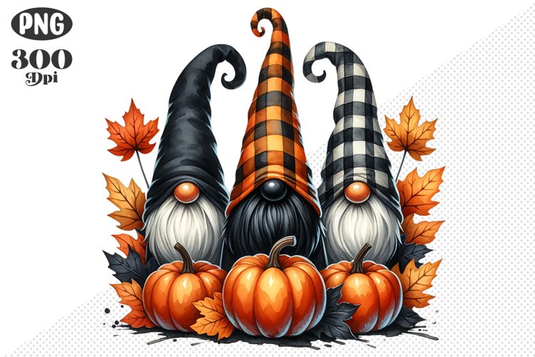 Halloween Gnomes Sublimation - Clipart PNG Design