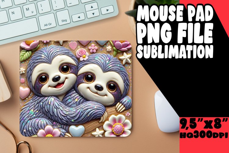 Enchanted Mouse Mat Sublimation Style, Sweet Animals example image 1