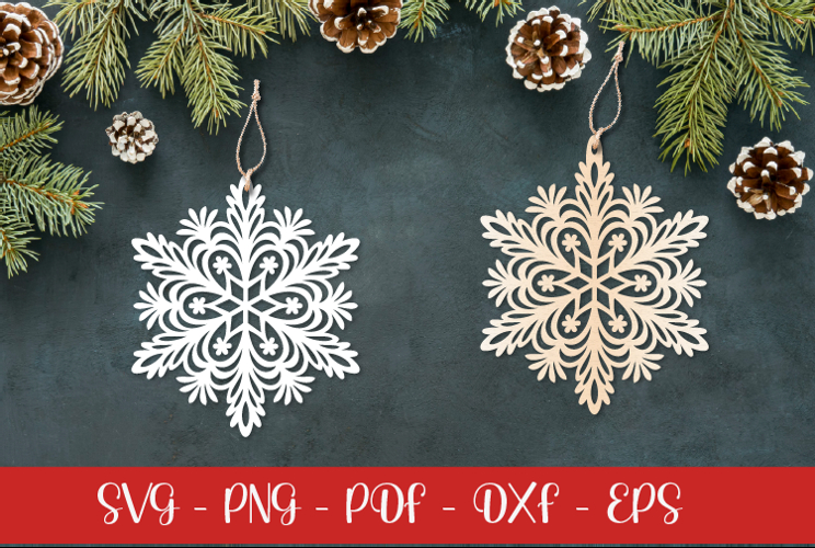 Snowflake laser SVG PNG| Christmas Snowflakes ornament