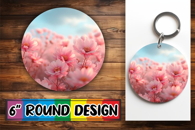 Delicate Floral Keychain   Coaster Assortment