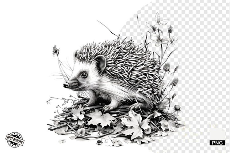 Black and White Halloween Autumn Clipart example image 1