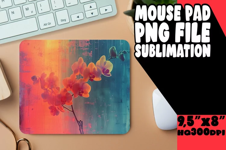 Meadow Marvel: Flower Pattern Mouse Pad