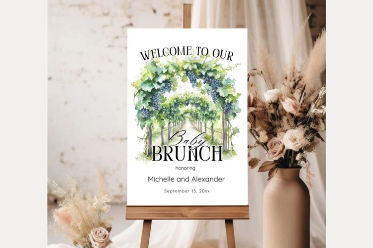 Baby Shower Welcome Sign Template 252 example image 1