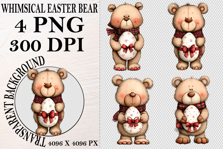 Whimsical Easter Bear Clipart Easter Bear png