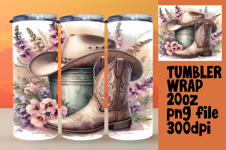 ARTISTIC 20oz Tumbler Template , Western