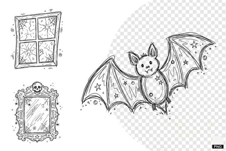 Doodle Halloween Clipart example image 1
