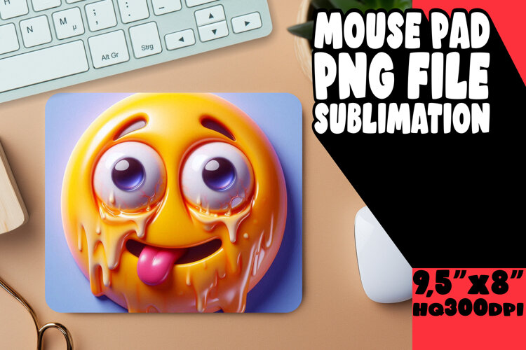 JOYFUL DESK MAT CREATIVE DESIGN, 3D Emoji example image 1