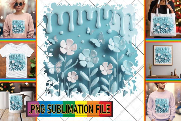 BRIGHT TSHIRT DESIGN Ideas PNG, 3D Flowers