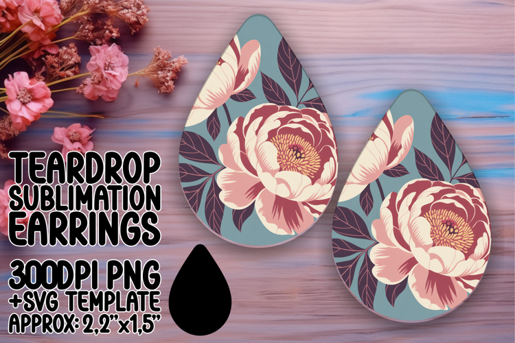 Playful Teardrop Design for Crafting , Flowers