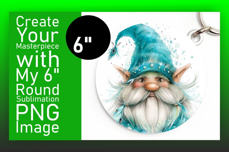 Springtime Sanctuary: Gnome Round Design Watercolor