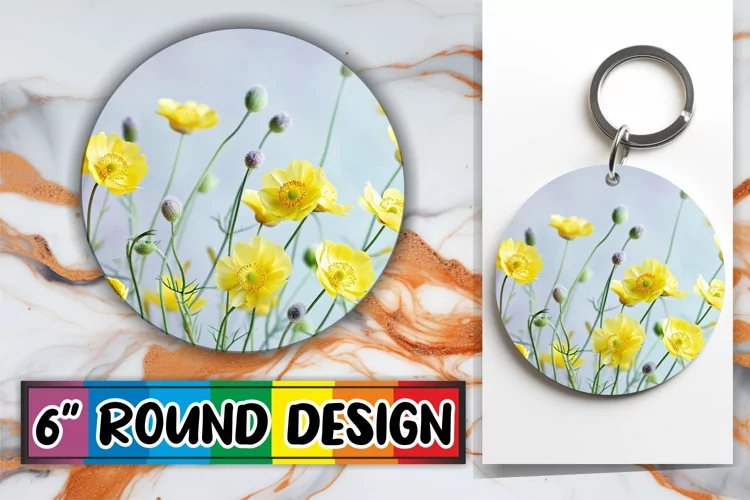 FSpring Symphony Circle Wrap: Sublimated Elegance Keychain