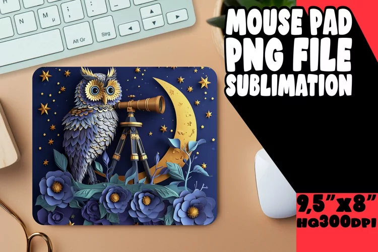Owl Desk Elegance in Sublimation
