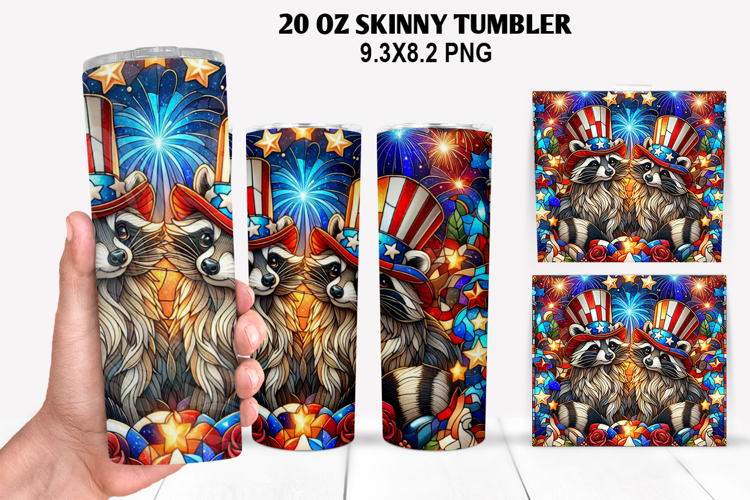 Skinny Tumbler 20oz Wrap Design,4th of july Tumble PNG