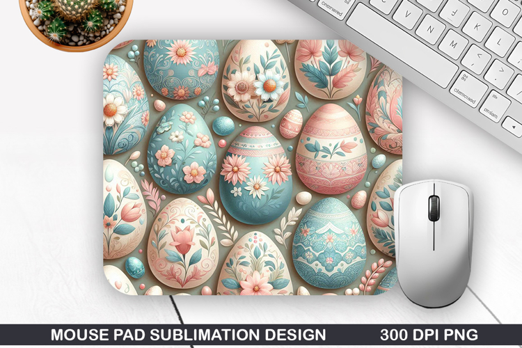 Easter Eggs Mouse Pad Sublimation, Easter Mouse Pad PNG