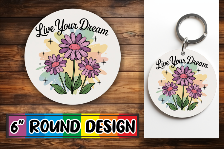 Whimsical Round Designs for Gifts, Flowers Quote