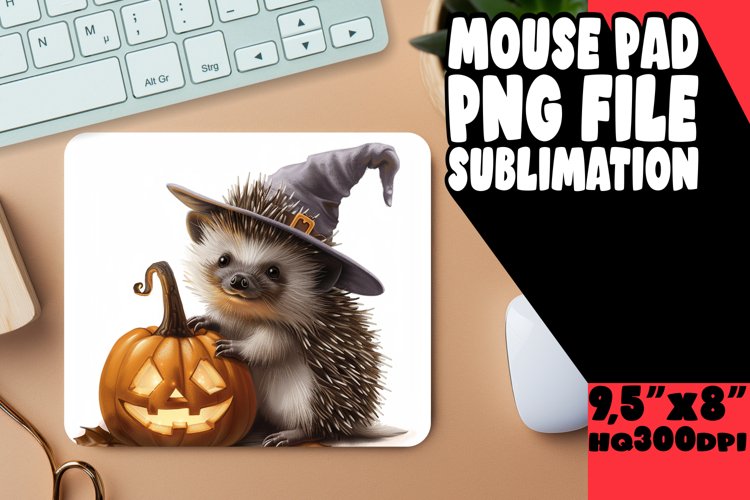 Pumpkin Animal Round Mouse Pad PNG